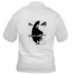 Killer Whale Pen and Ink Golf Shirt by NANCE
